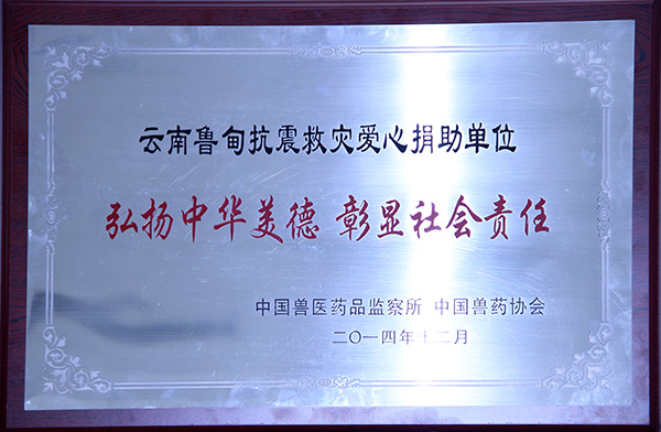 云南魯?shù)榭拐鹁葹?zāi)愛心捐助單位，弘揚(yáng)中華美德，彰顯社會(huì)責(zé)任